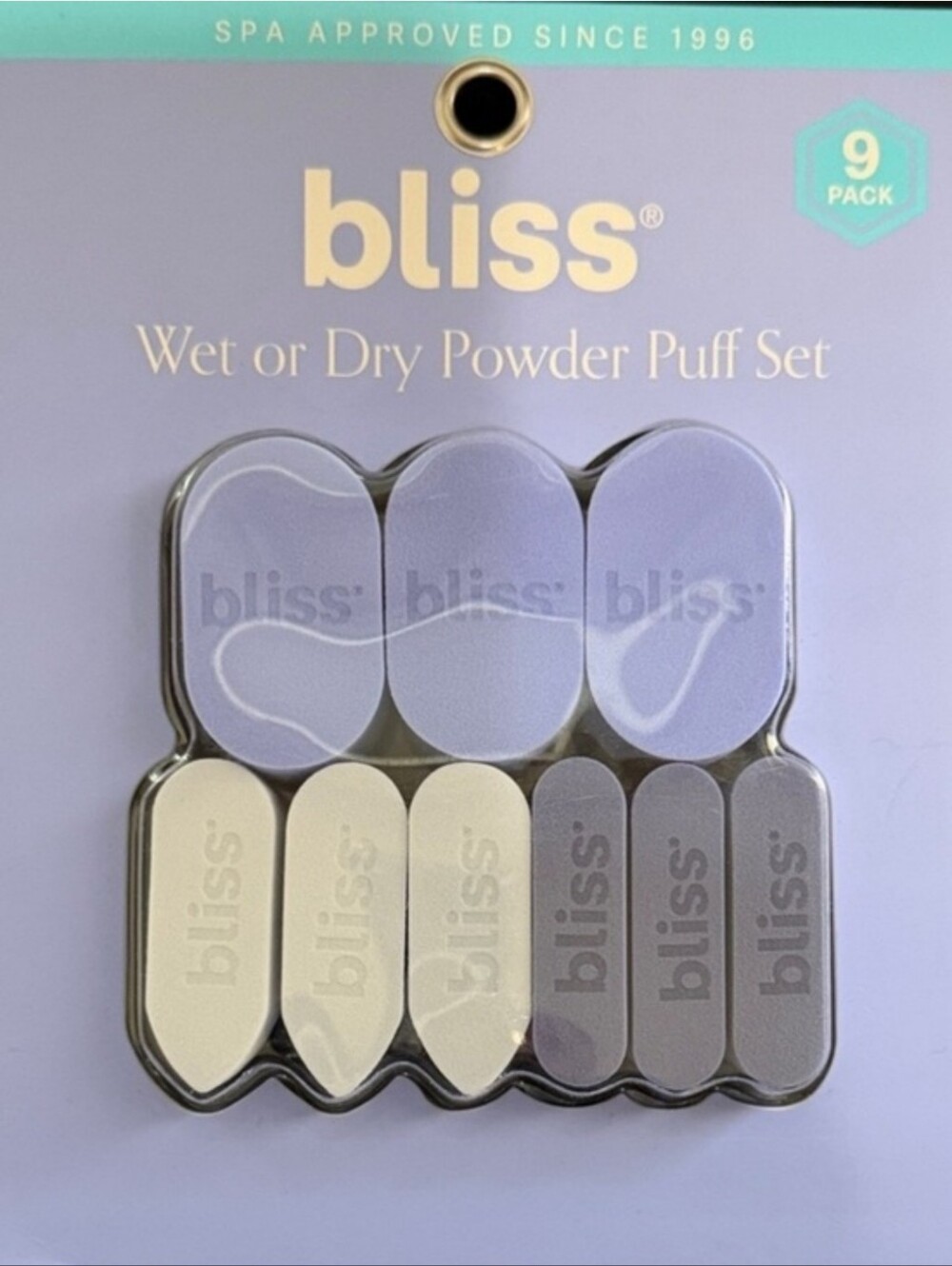 Bliss Wet or Dry Powder Puff Set, NWT
